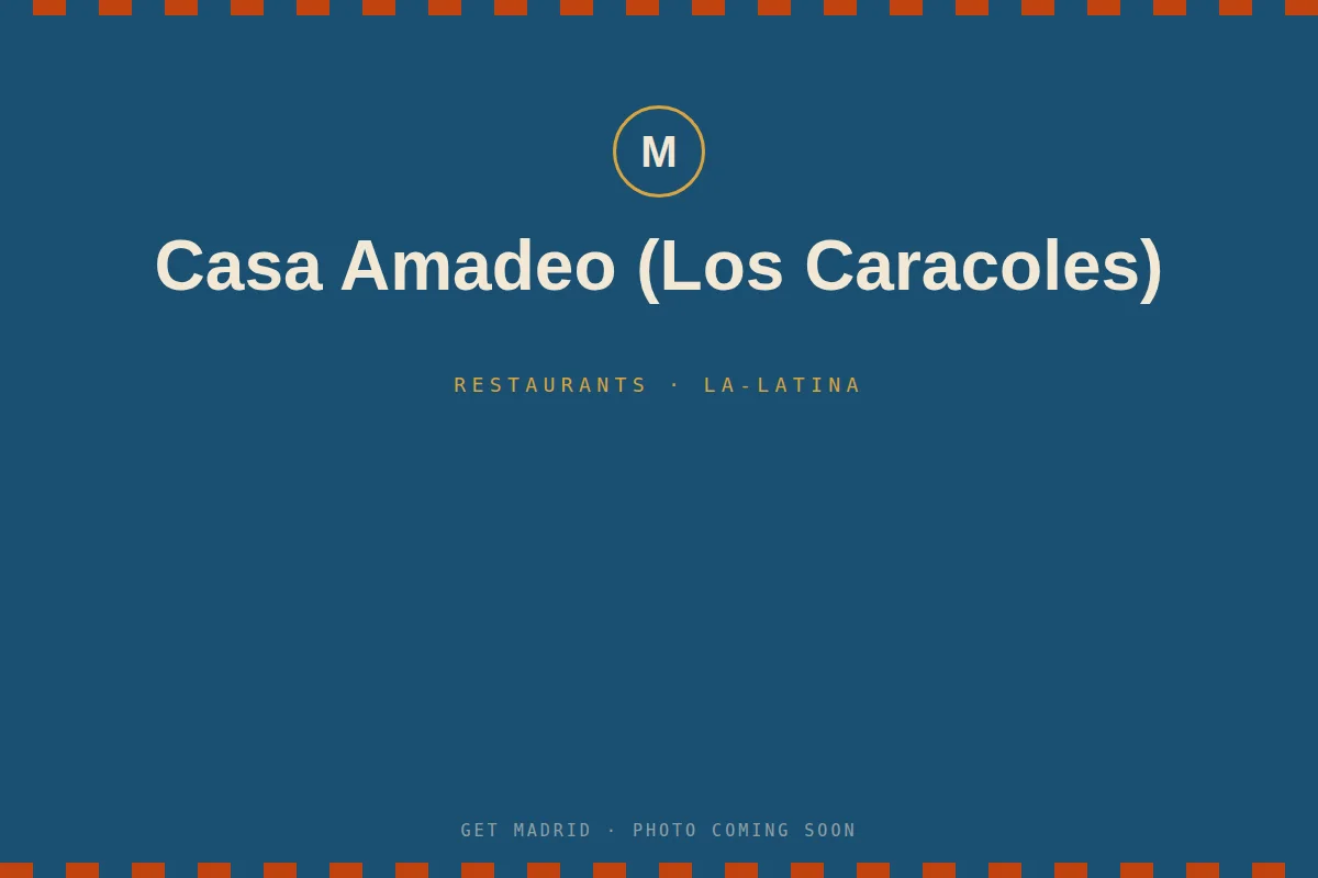 Bowl of caracoles snails served at Casa Amadeo near El Rastro market in Madrid