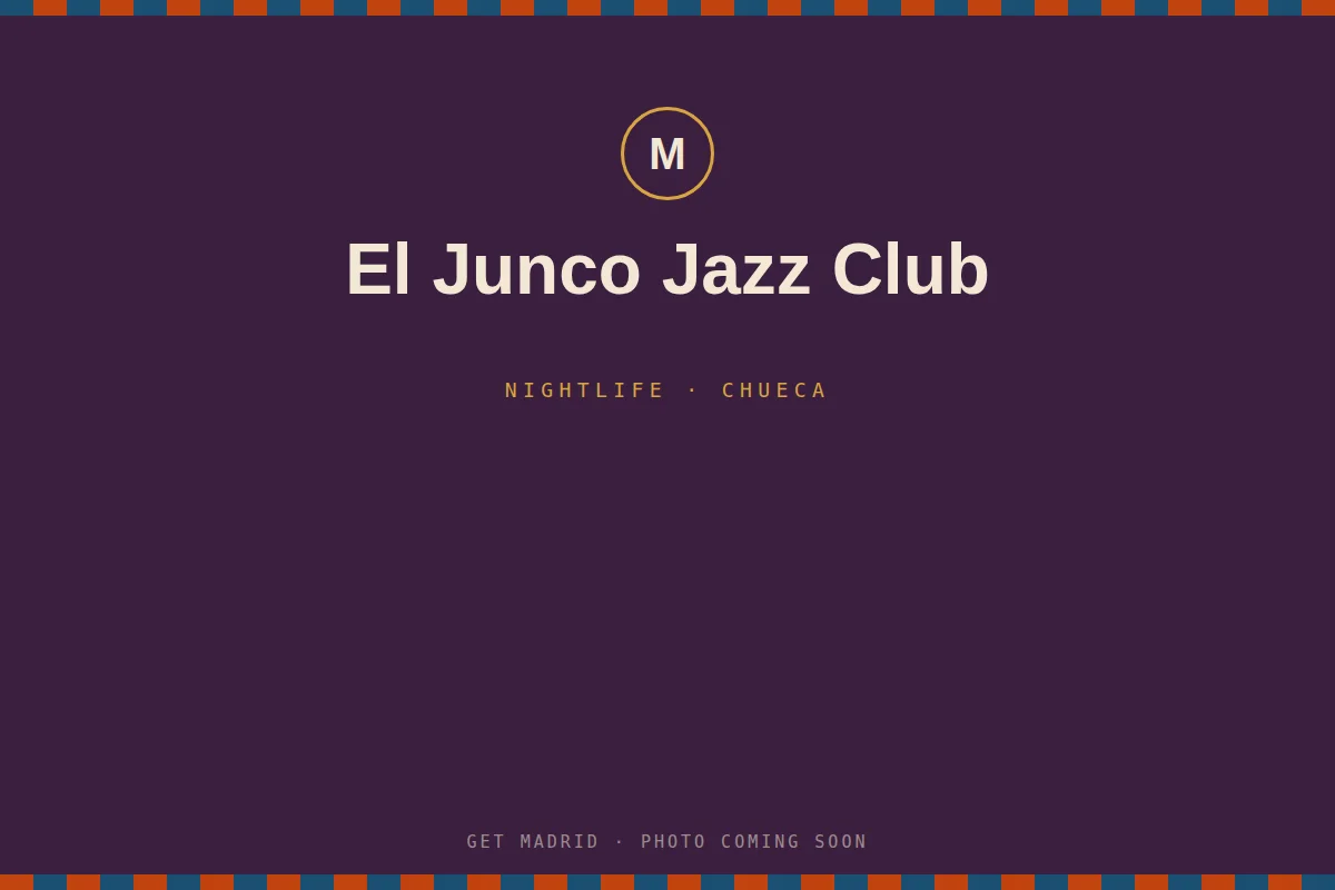 Live jazz band performing at El Junco Jazz Club in Madrid