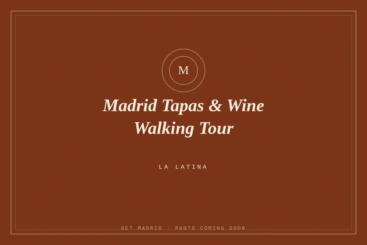 Guide and small group tasting tapas at a bar counter in La Latina, Madrid