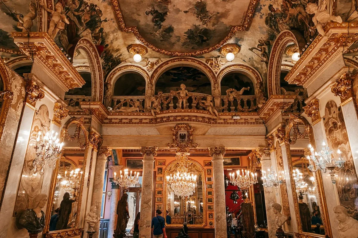 Ornate interior of the Museo Cerralbo mansion in Madrid