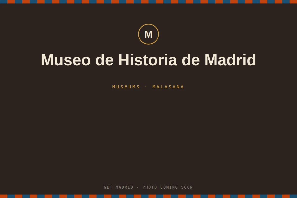 Baroque stone doorway of the Museo de Historia de Madrid on Calle Fuencarral