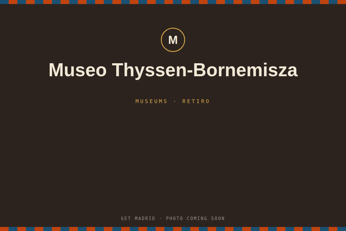 Facade of the Museo Thyssen-Bornemisza on Paseo del Prado in Madrid